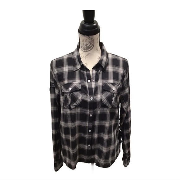 Harley-Davidson Tops - Harley Davidson Plaid Long Sleeve Shirt Large